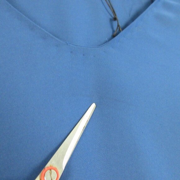 Diane Von Furstenberg Front Tie Overlapping Silk Mini Dress Ruched 8 Blue 278 - Picture 8 of 14